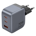 Gan ventin usb-c+c+a 70W punjač (sivi)