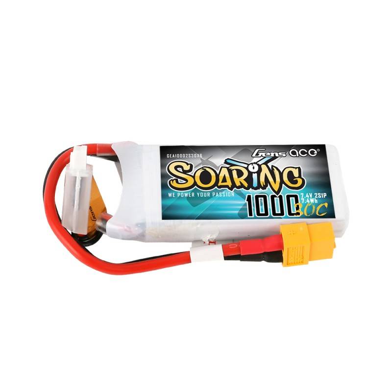 Baterija Gens Ace Soaring 1000mAh 7.4V 30C 2S1P XT60