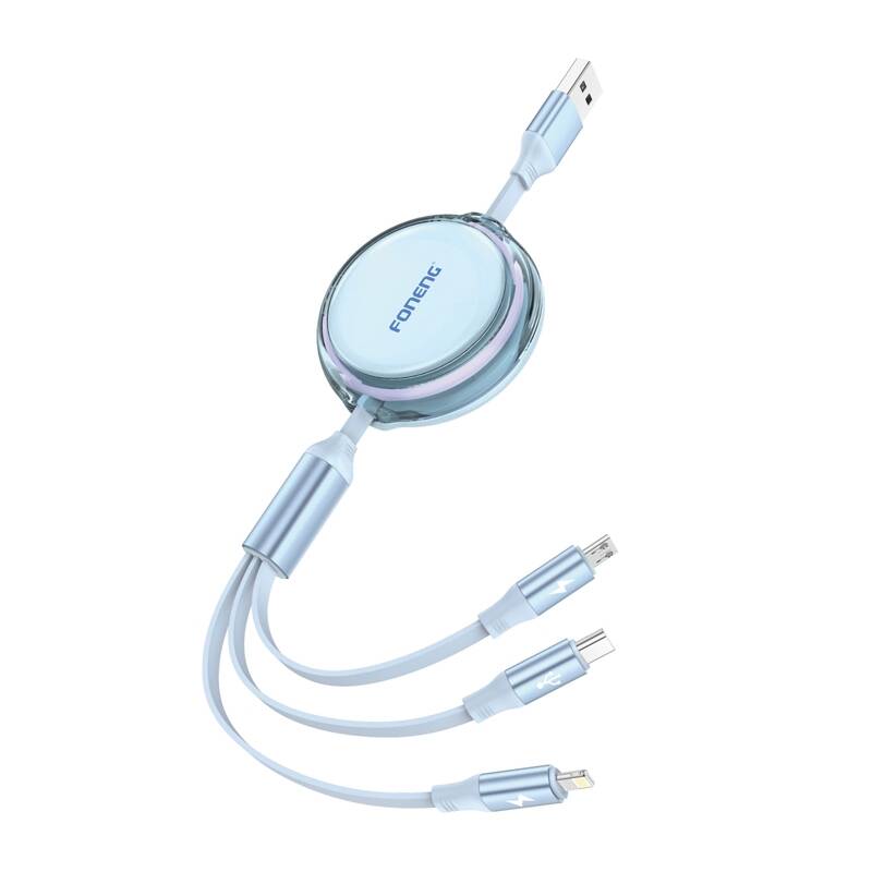 FONENG X113 3-in-1 kabel 1,1m plava
