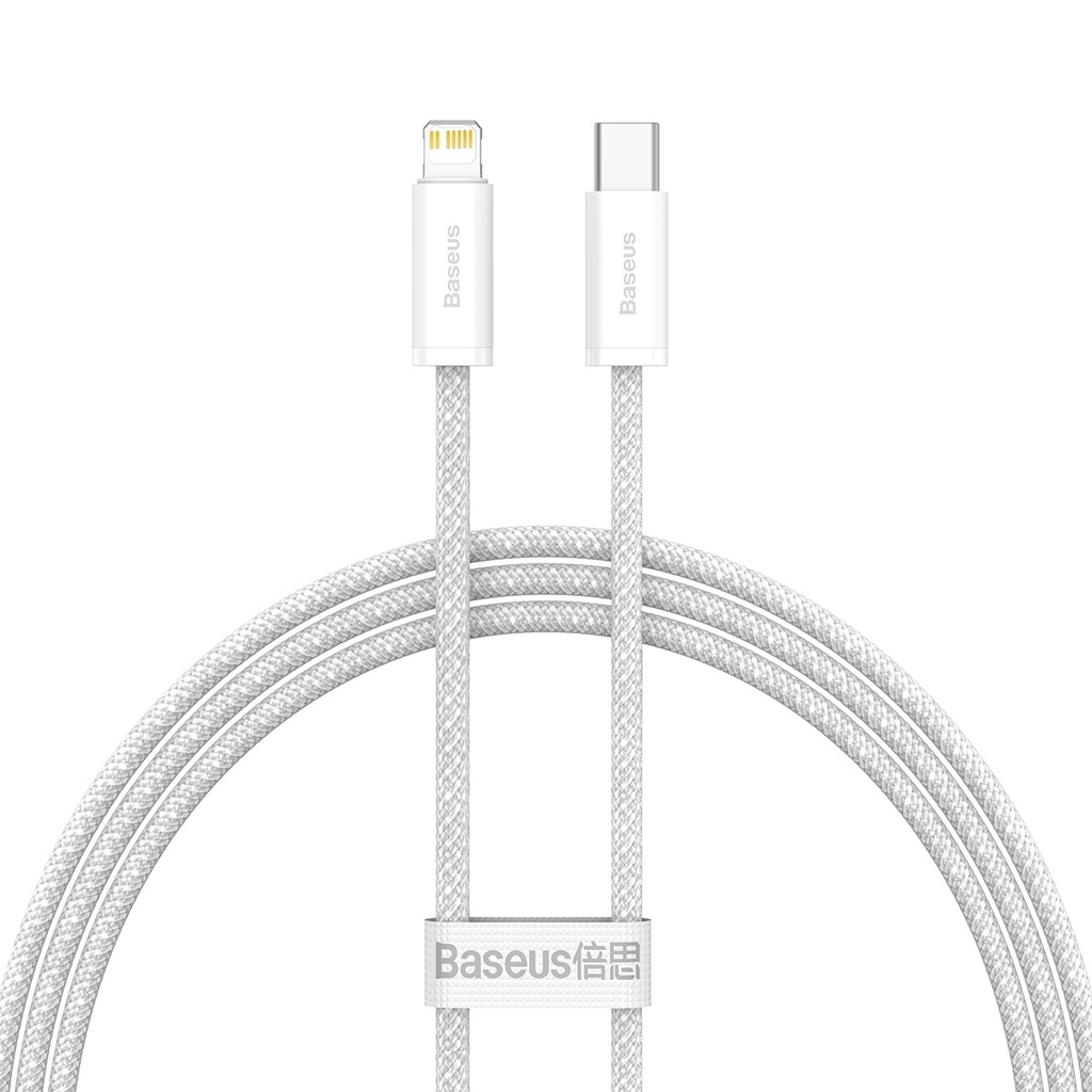 Baseus Dynamic USB-C kabel za Lightning, 23W, 1m (bijeli) (paket od 5 komada)
