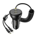 60W Baseus USB-C punjač automobila + Lightning kabel (crni)
