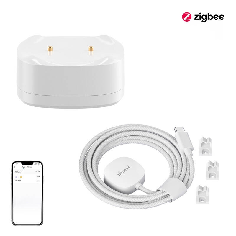 Set propuštanja vode/senzora poplave Zigbee Sonoff SNZB-05P + kabel WLDC200