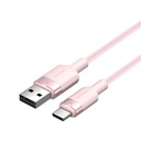 USB 2.0 A do USB-C 3A VENTION CTNPF 1M kabel (ružičasto)