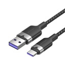 USB 2.0 A do USB-C 6A VENTION CTOBF 1M kabel (crni) (paket od 5 komada)