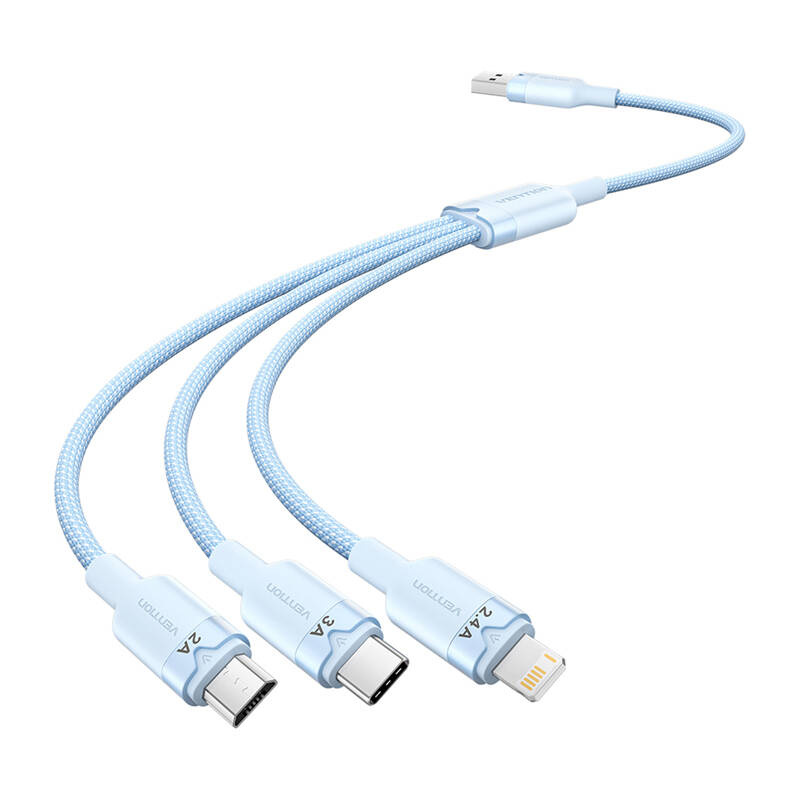 USB 2.0 A do 3in1 3A kabel za kabel CTPLG 1,5m (plava)