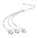 USB 2.0 A do 3in1 3A kabelska opcija CTPWG 1,5m (bijela) (paket od 5 komada)