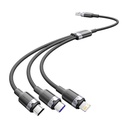 USB 2,0 A do 3-u-1 6A kabelska opcija ctrbg 1,5m (crno)