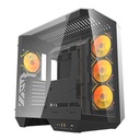 Darkflash DY470 računalna futrola (crna) + 4 ventilatora + GPU nosač
