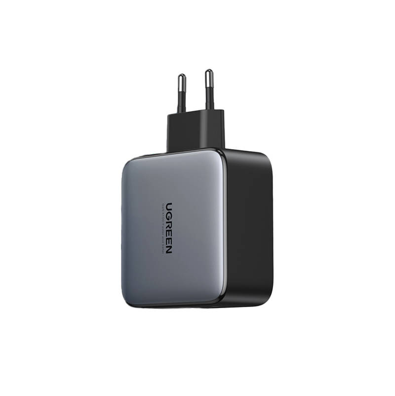 Zidni punjač UGREEN CD254, 2x USB-C, GaN, 100W, PD (crni)