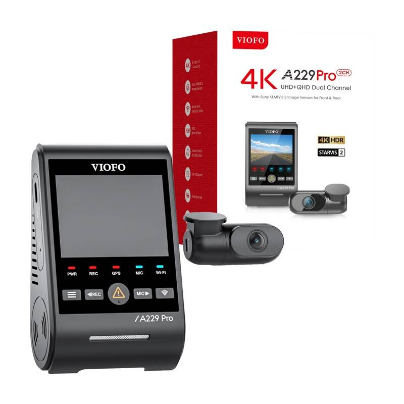 Viofo a229 pro 2ch 4k + 2k wifi, gps