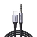 USB-C kabel UGREEN CM450 na 3,5 mm AUX mini jack, 1 m (crni)