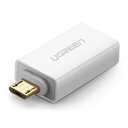 Adapter UGREEN US195 USB na micro USB, OTG (bijeli) (paket od 5 komada)