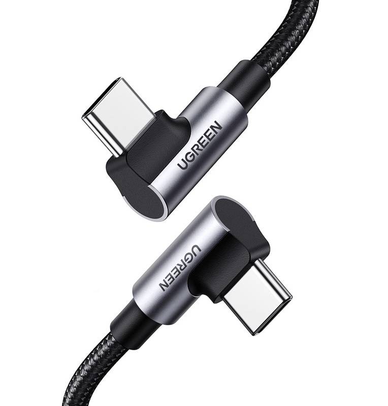 Kutni kabel USB-C na USB-C UGREEN US335, 5A, 100W, 1m (crni)