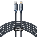 Baseus Crystal Shine kabel USB-C na Lightning, 20W, PD, 2m (crni) (paket od 5 komada)