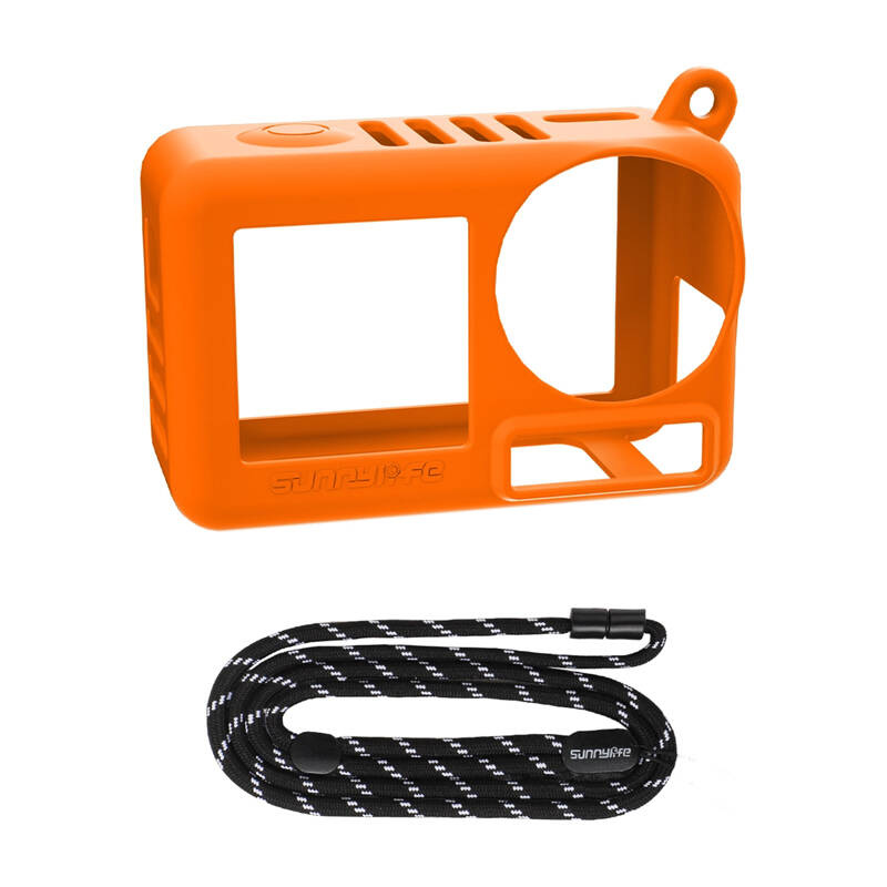 Sunnylife OA5-BHT885-C silikonski futrola s remenom za OSMO Action 5 Pro (narančasta)