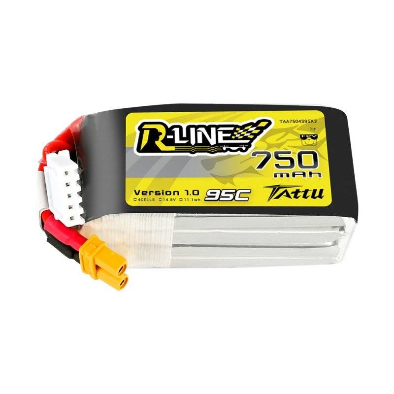 Baterija Tattu R-Line 750mAh 14.8V 95C 4S1P JST-XHR