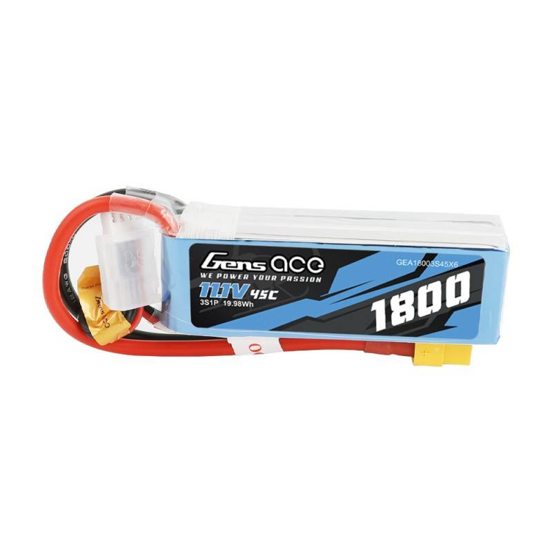 Baterija GensAce LiPo 1800mAh 11.1V 45C 3S1P XT60