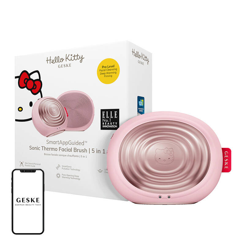 Sonic Termo četkica za lice 5in1 Geske s aplikacijom (Hello Kitty Pink)
