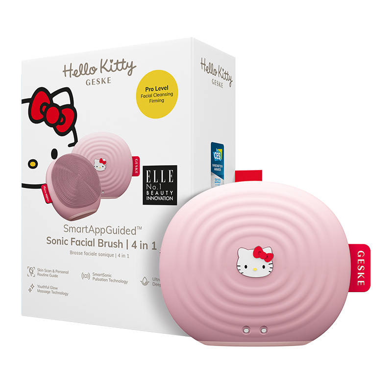 Čišćenje lica Sonic četkica 4in1 Geske s aplikacijom (Hello Kitty Pink)