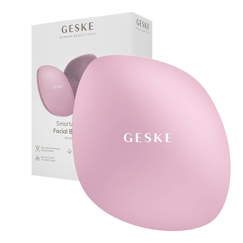 Četkica za čišćenje lica 4in1 Geske s aplikacijom (ružičasta) (paket od 5 komada)