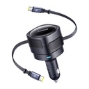 Baseus uživanje max punjača automobila s USB-C+USB-C kablovima 60W crni