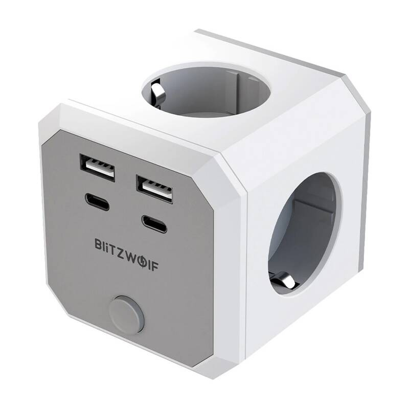 Blitzwolf BW-EC2 8-in-1 Power Cube (4xac / 2 x USB-A / 2 X USB-C)