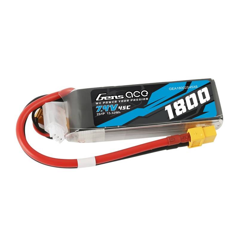 Baterija GensAce LiPo 1800mAh 7.4V 45C 2S1P XT60