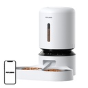 Petlibro Granary Domatora za hranu s dvostrukom zdjelom, WiFi, 5L (bijela)