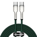 Kabel USB-C na USB-C Baseus Cafule, 100W, 2m (zeleni) (paket od 5 komada)