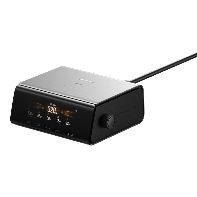 Priključna stanica EcoFlow Rapid Pro 320W, 4xUSB-C, 1xUSB-A, GAN