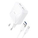 GAN FONENG EU50 punjač, 35W 2X USB-C TIPE-C do munje (bijelo)