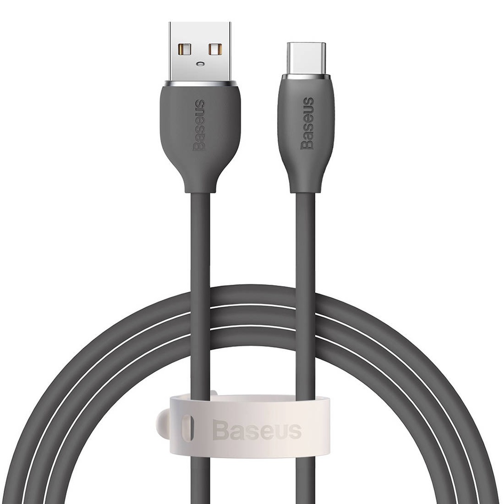 Baseus Jelly kabel USB na USB-C, 100W, 1,2m (crni) (paket od 5 komada)