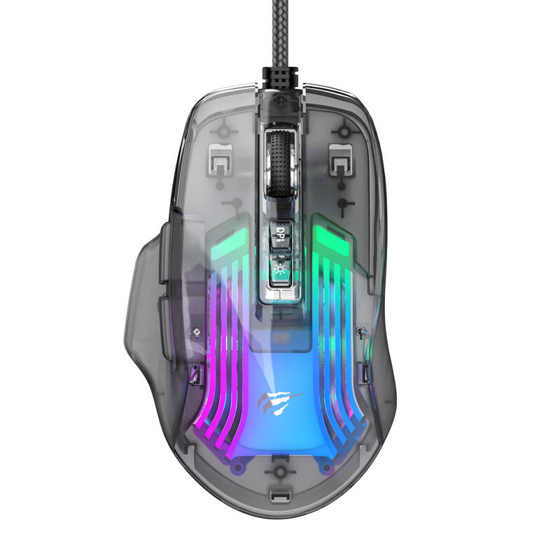 Havit MS1011SE WIRED GIMING MOUS (prozirno/crno)