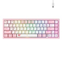 Havit KB874L RGB mehanička tipkovnica (ružičasta i bijela)