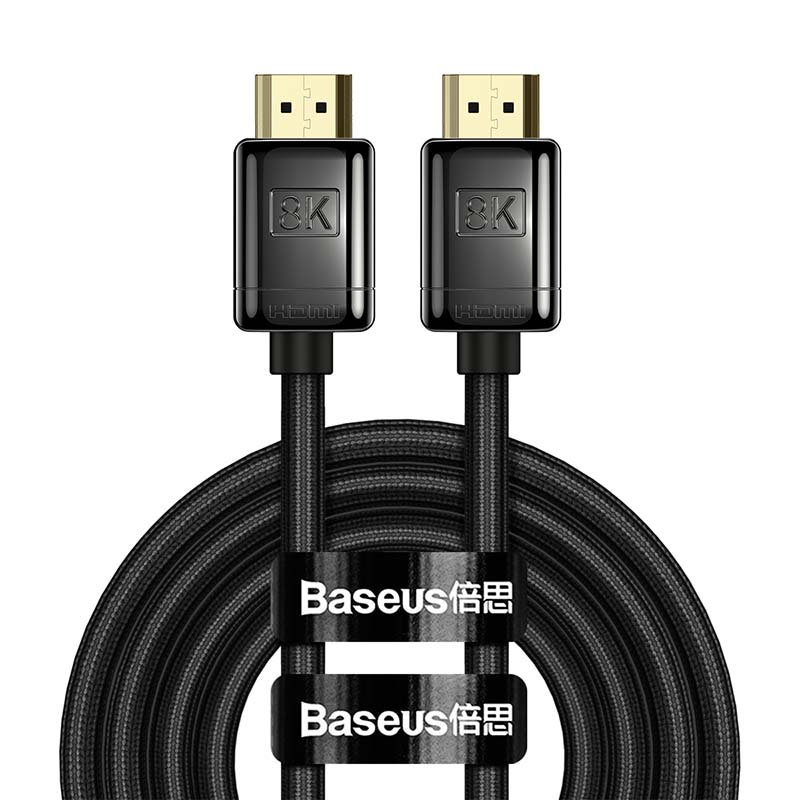 Baseus High Definition Series HDMI 2.1 kabel, 8K 60Hz, 3D, HDR, 48Gbps, 2m (crni)