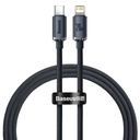 Baseus Crystal kabel USB-C na Lightning, 20W, PD, 1,2 m (crni) (paket od 5 komada)