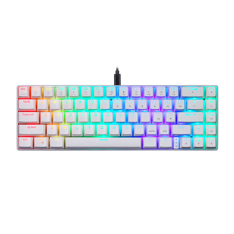 Mehanička gaming tipkovnica Motospeed CK67 RGB (bijela)