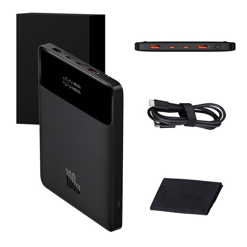 Powerbank Baseus Blade 20000mAh, 2xUSB + 2xUSB-C, 100W (crni)