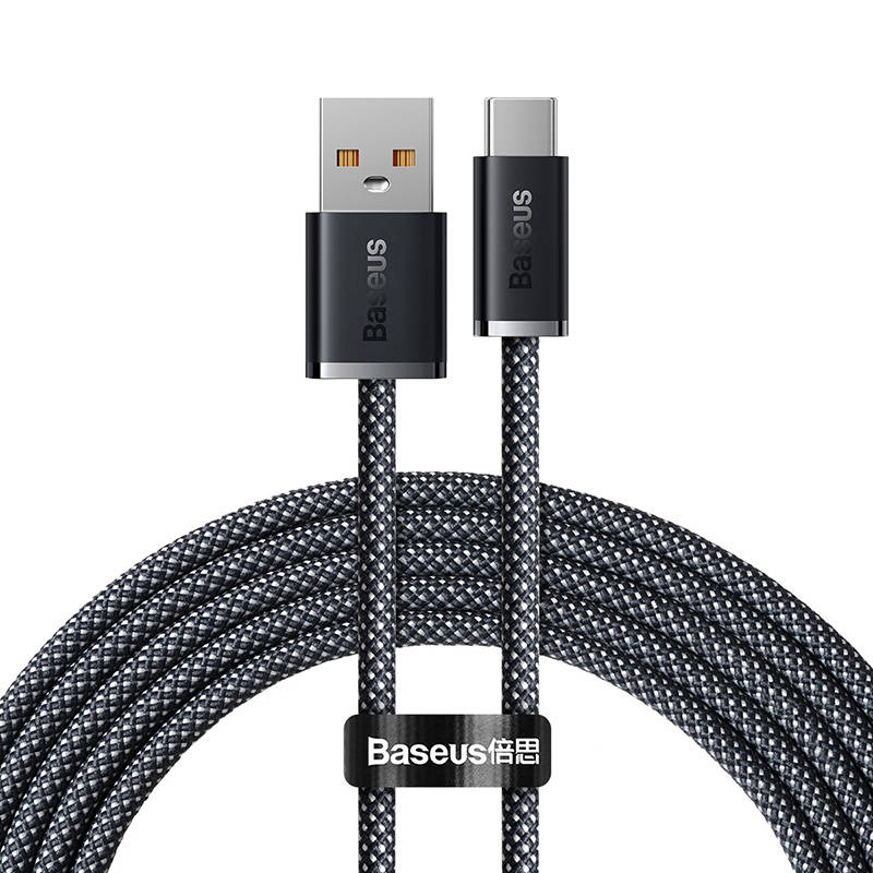 Kabel USB na USB-C Baseus Dynamic Series, 100W, 2m (crni) (paket od 5 komada)