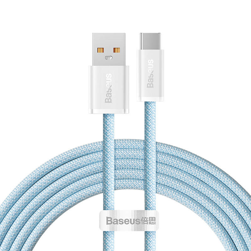 Kabel USB na USB-C Baseus Dynamic Series, 100W, 2m (plavi) (paket od 5 komada)