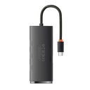 Baseus Lite Series Hub 4u1 USB-C do 4x USB 3.0 + USB-C, 25 cm (crni)