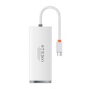 Baseus Lite Series Hub 4u1 USB-C do 4x USB 3.0 + USB-C, 25 cm (bijeli)