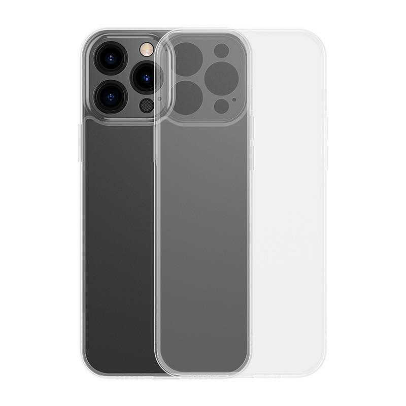 Baseus Frosted Case za iPhone 13 Pro Max (prozirna) + kaljeno staklo (paket od 5 komada)