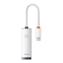 Baseus Lite Series USB-C na RJ45 mrežni adapter, 100 Mbps (bijeli)