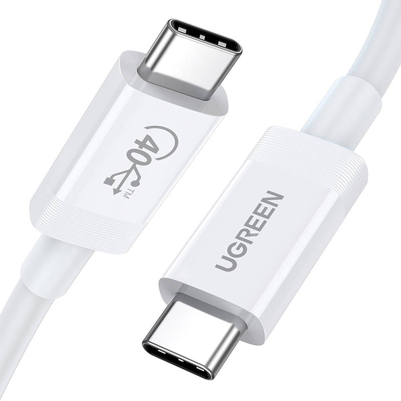 Kabel USB-C na USB-C UGREEN USB4, 40Gbps, 0,8m (bijeli)