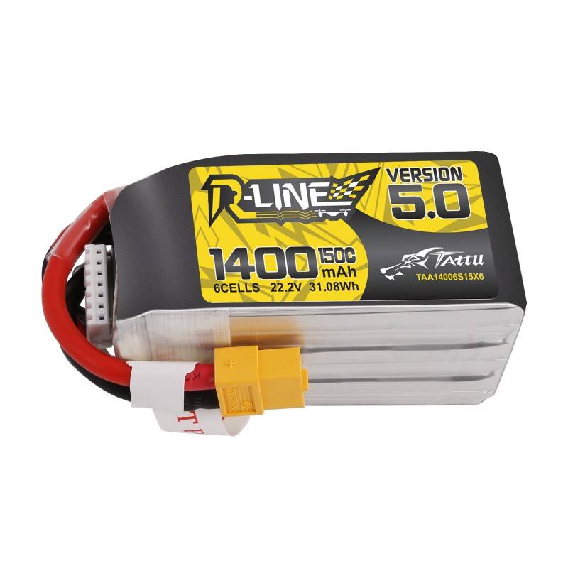 Baterija Tattu R-Line 5.0 1400mAh 22.2V 150C 6S1P XT60