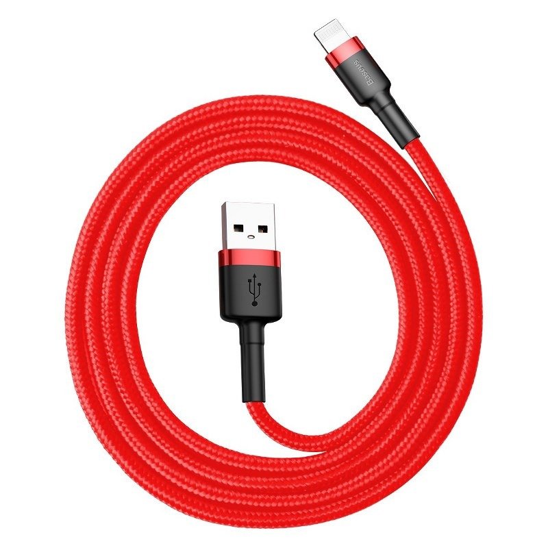 Baseus Cafule USB Lightning kabel 2.4A 1m (crni + crveni) (paket od 5 komada)