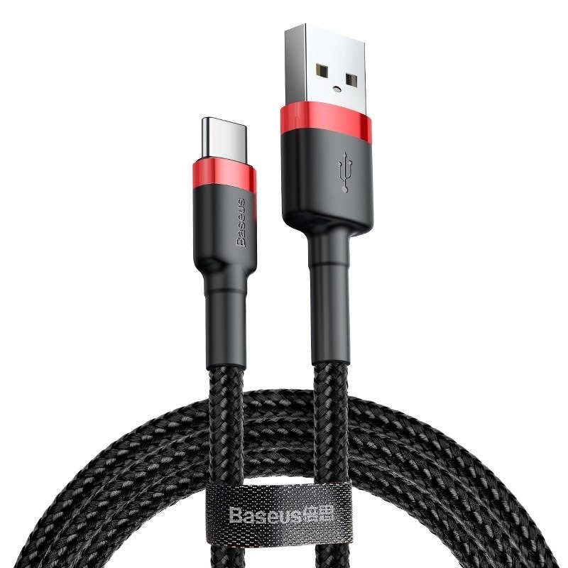 Baseus Cafule kabel USB-C 3A 0,5m (crveni+crni) (paket od 5 komada)