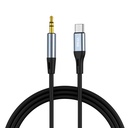 Kabel Vipfan L06 USB-C na mini jack 3.5mm AUX, 1m (sivo)