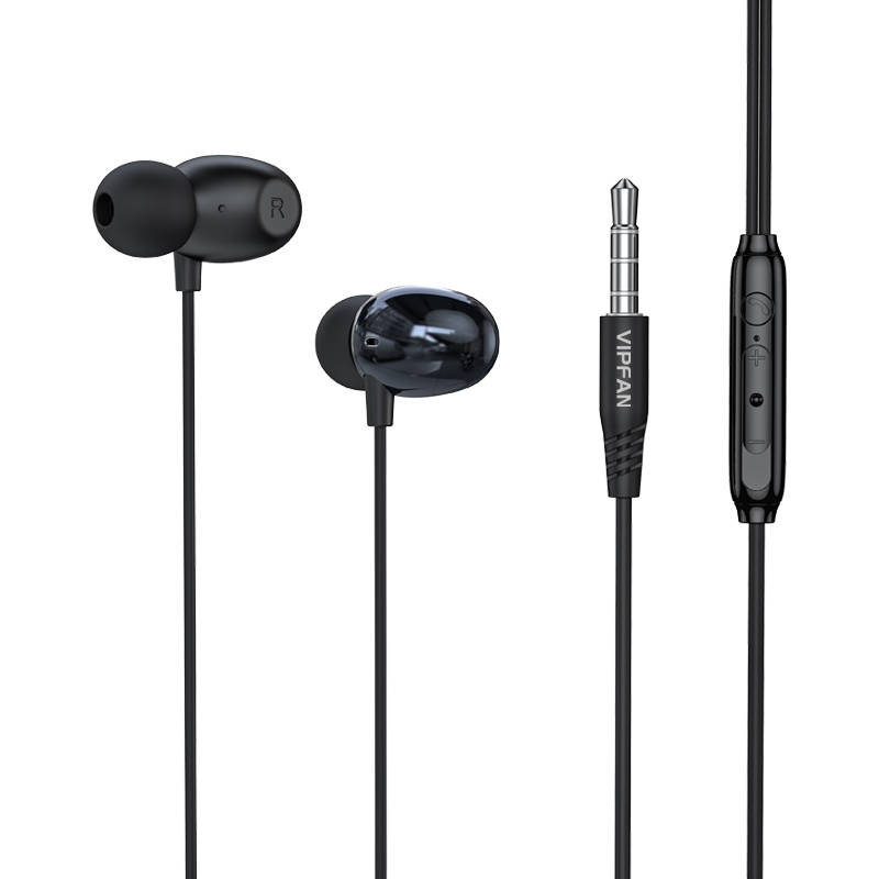 Žičane in-ear slušalice Vipfan M10, jack 3.5mm (crne)